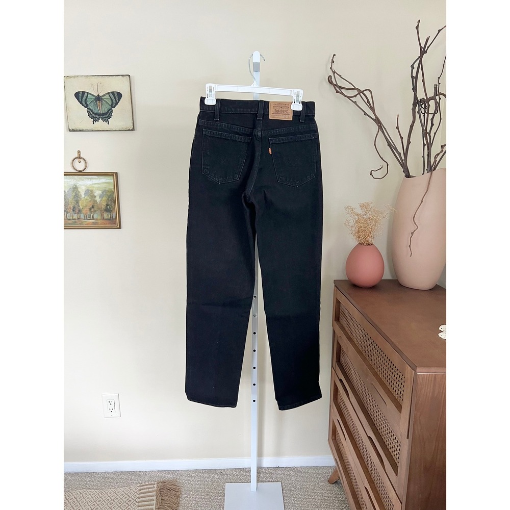 Vintage 1995 550 Orange Tab Black Levis Student Fit